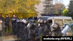 Гродно, милиция в ожидании демонстрантов. 25 октября 2020 года