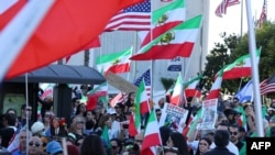 Акцыя салідарнасьці з іранскімі пратэстоўцамі ў Лос-Анджэлесе (ЗША), 12 студзеня 2026 году