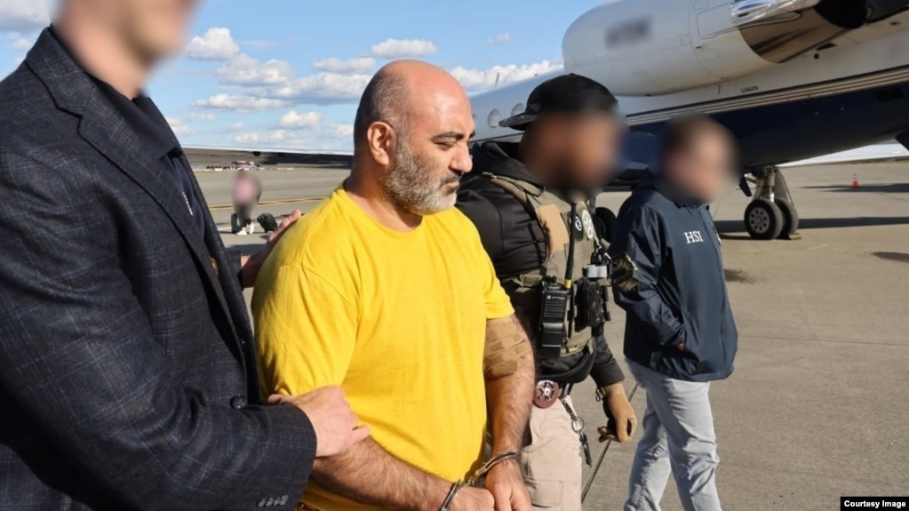 تصویری که حساب وزارت دادگستری آمریکا در شبکه ایکس از رضا دیندار منتشر کرده است