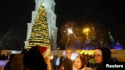 Proslava Nove godine u centru Kijeva