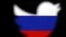 Culorile drapelului Rusiei proiectate pe emblema Twitter.