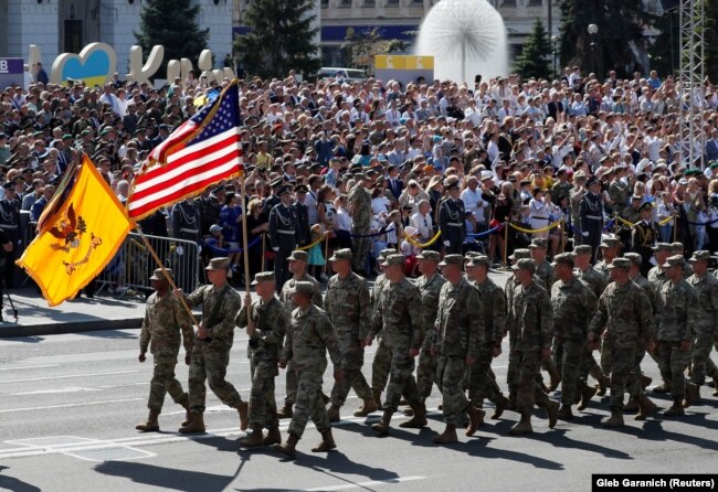 Військові армії США на параді з нагоди Дня Незалежності України. Київ, 24 серпня 2018 року
