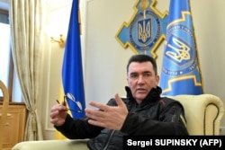 Секретар РНБО України Олексій Данілов у своєму робочому кабінеті