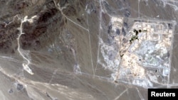 Сателитска снимка на постројката за збогатување ураниум Натанц.