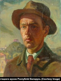 Mikhas Siavruk.  Self-portrait.  1938