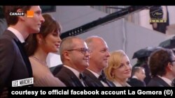 Pe covorul roșu, la Cannes, înaintea premierei noii pelicule a lui Corneliu Porumboiu, La Gomera, selectată în competiția pentru trofeu