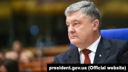 Президент Украины Петр Порошенко на сессии ПАСЕ. Страсбург, 11 октября 2017 года.