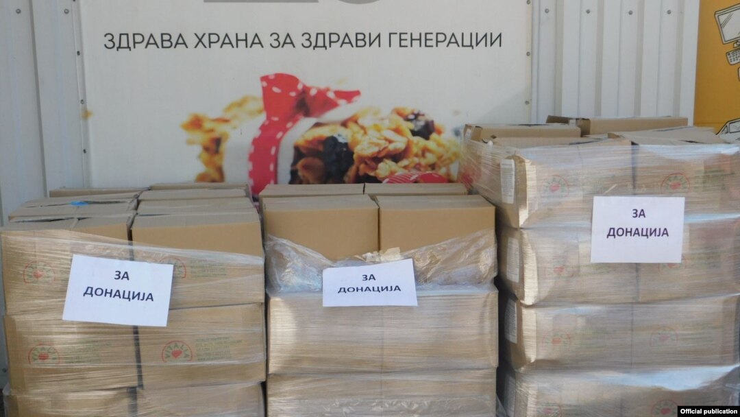 Донации на вишок на храна. Извор: „Ајде Македонија“.