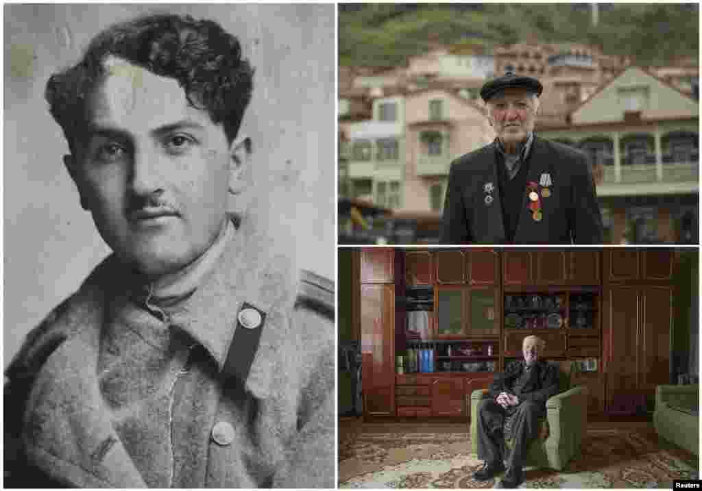 Георгий Гозашвили, 88 лет. Грузинский офицер кавалерии Красной армии с апреля 1944 по апрель 1946 года.