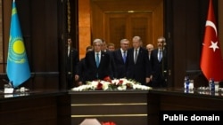 Президент Казахстана Касым-Жомарт Токаев и президент Турции Реджеп Эрдоган. Анкара, 29 октября 2026 года