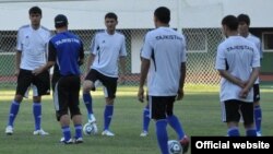 Tajikistan -- Tajikistan national football team during qualification game for Wolrd Cup 2011, Dushanbe, 02Oct2011 