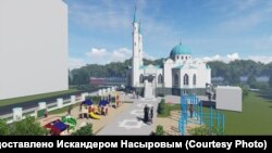 Эскиз мечети "Рахматулла" на пересечении Симонова и Годовикова
