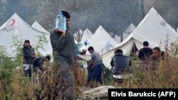 Migranti na kampu "Vučjak" kod Bihaća