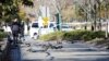 Crushed bicycles lie strewn along a bike path in lower Manhattan after what authorities are calling a "terror attack" on October 31. 