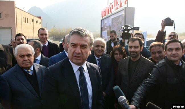 Ermənistan - Baş nazir Karen Karapetyan "Meghri"nin açılışında. 15 dekabr