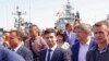 Уладзімір Зяленскі наведвае караблі, якія бралі ўдзел у сумесных з NATO марскіх вучэньнях Sea Breeze, Адэса, 7 ліпеня 2019