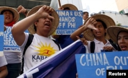 Антикитайская демонстрация в Маниле. Февраль 2016 года