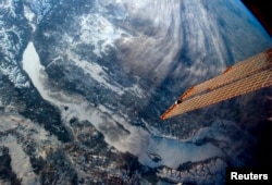 Lake Baikal as seen by astronauts onboard the International Space Station.