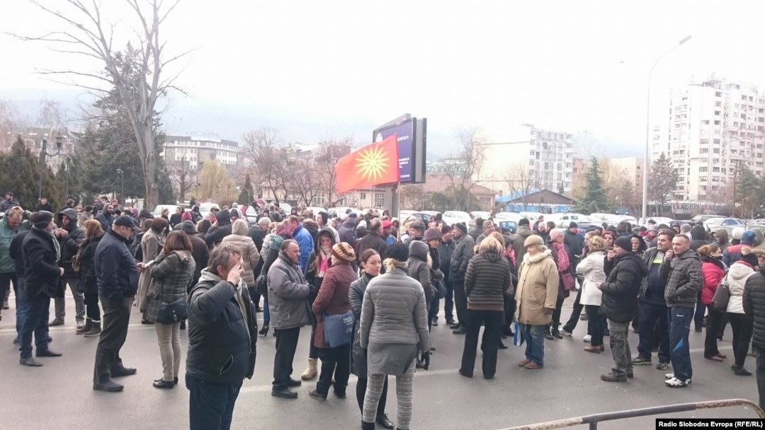 Sa jednogn od protesta VMRO-DPMNE