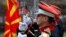 Membri ai gărzii de onoare a Macedoniei. Skopje, 5 februarie 5 2019
