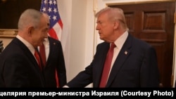 Биньямин  Нетаньяху и Дональд Трамп на встрече в Белом доме, 11 февраля 2026 года