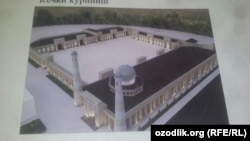 Jizzax viloyatining Shavkat Mirziyoev tug‘ilib o‘sgan Zomin tumanida qurilayotgan masjid surati