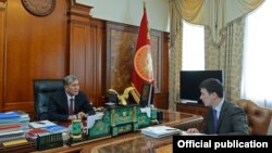 Президент Алмазбек Атамбаев Энергохолдингдин жетекчиси Айбек Калиевди кабыл алды