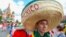 A Mexico soccer fan walks on Red Square in Moscow on June 21. 