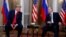U.S. President Donald Trump (left) meets his Russian counterpart Vladimir Putin in Helsinki on July 16. 