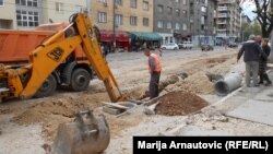 Obnovljeni radovi u centru Sarajeva, 4. novembar 2013.