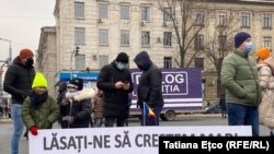 Protest la Chișinău pentru alegeri anticipate, 6 decembrie 2020.