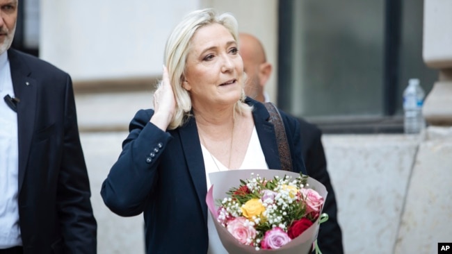 مارین لوپن رهبر حزب راست افراطی فرانسه