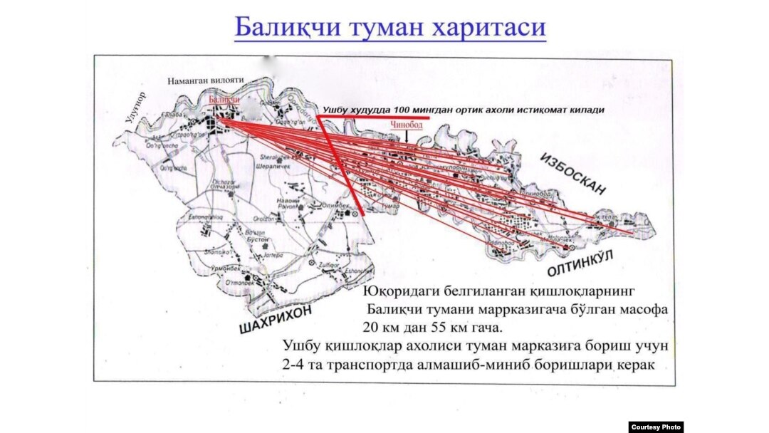Балиқчи тумани харитаси