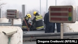 Mesto nesreće na naplatnoj rampi Doljevac na jugu Srbije, 31. januar 2019.