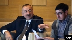 Ильхам Алиев с сыном, май 2017 года