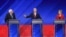 Berni Sanders, Džo Bajden i Elizabet Voren na jednoj od prethodno održanih debata u SAD, arhivska fotografija