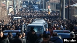 Armenia - The funeral of six members of the Avetisian family in Gyumri, 15Jan2015.