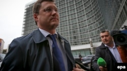 Aleksandr Novak, ministrul rus al energiei, la sosirea la Bruxelles