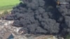 Пажар на нафтабазе пад Кіевам