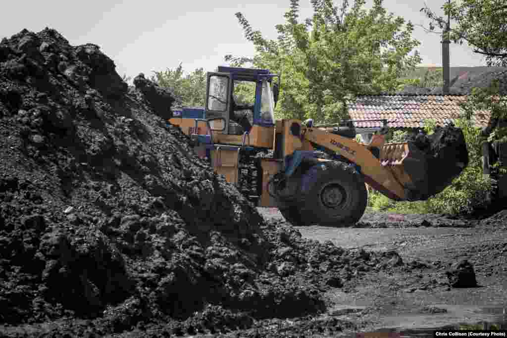 Coal awaits processing at a small facility near the town of Selidovo. Last year, Ukraine was forced to buy coal from abroad, importing it from as far away as South Africa.