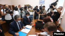 Armenia - Representatives of the ruling Civil Contract party submit election registration documents to the Central Electoral Commission, Yerevan, May 26, 2021