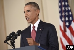 Обама "Ислам мемлекеті" жасақтарын жою қажет екенін айтып тұр. Вашингтон, 10 қыркүйек 2014 жыл.