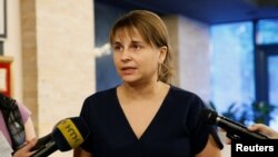 Directoarea executivă a companiei Intellect Servicie, Olesia Bilousova comentînd la 5 iulie atacul cibernetic mondial