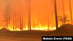 Лесные пожары в Якутии, архивное фото