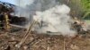 На місці влучання зайнялася пожежа, працюють рятувальники