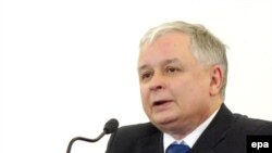 Poland -- President Lech Kaczynski, 22Apr2008