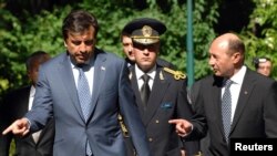 Mihail Saakashvili și Traian Basescu la Cotroceni