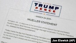 Pismo koje je objavila Trumpova kampanja nakon objave izveštaja 