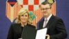 Hrvatska predsjednica Kolinda Grabar Kitarović i mandatar Tihomir Orešković, 23. prosinca 2015.