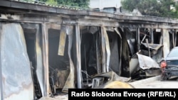 Izgorela improvizovana COVID bolnica u Tetovu, 9. septembar 2021.